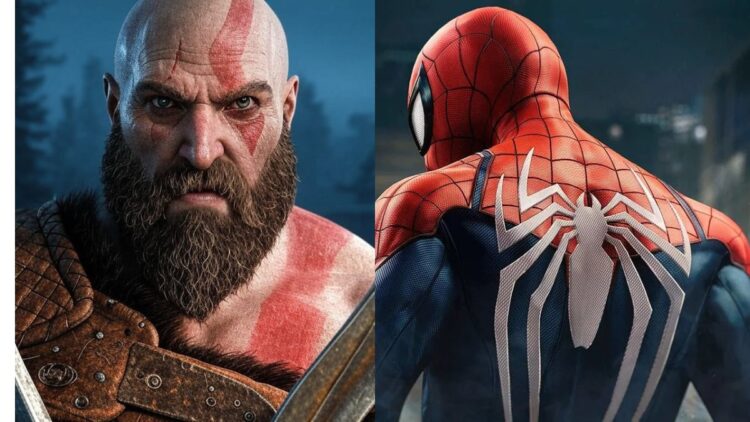 god of war spider man playstation