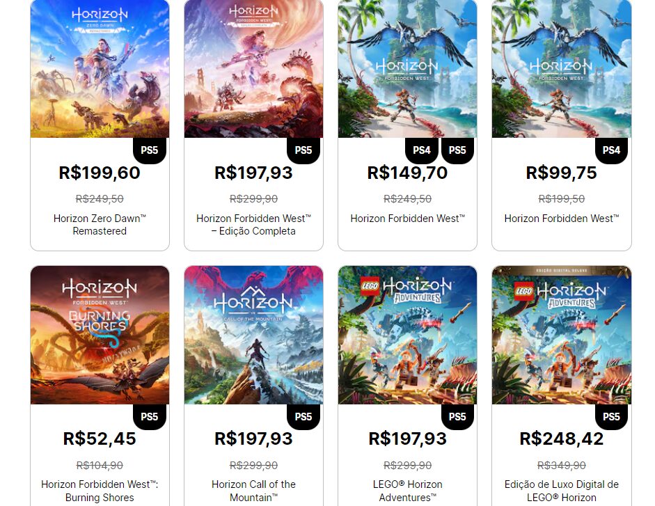 horizon playstation promoção