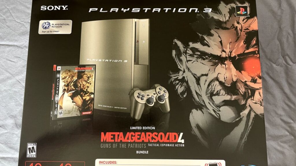 Você tem esse modelo de PS3 guardado? Ele pode valer uma fortuna hoje 5 PS3 Metal Gear Solid 4 Gunmetal Gray Edition